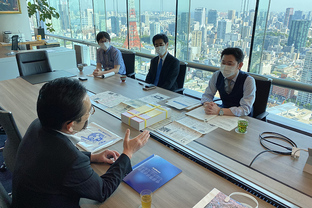 写真：6月9日太田社長と面談