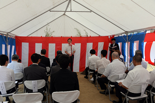 写真：8月2日地鎮祭の様子