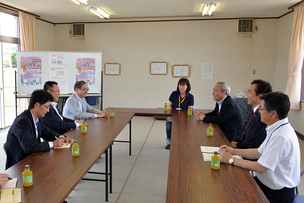 写真：7月2日町長視察の様子