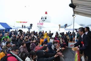 写真：2月14日西会津雪国まつりに参加