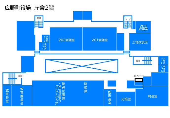 広野町役場　庁舎2階