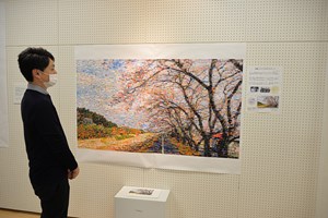 写真：福島フォトモザイクアート展示の様子