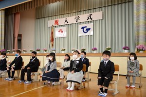 写真：広野小学校入学式の様子