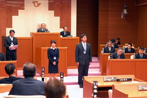 写真：平成26年第6回広野町議会臨時会開催の様子