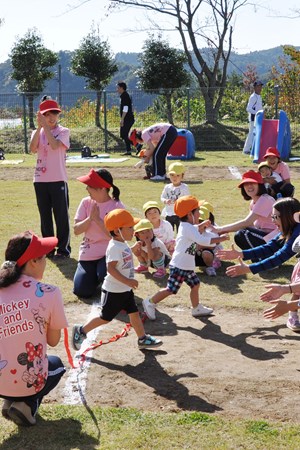 写真：広野町保育所の運動会の様子