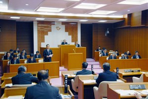 写真：第5回広野町議会臨時会開催の様子