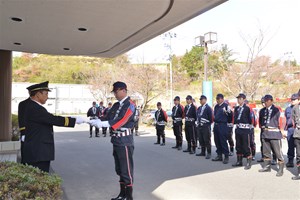 写真：消防団辞令交付式の様子