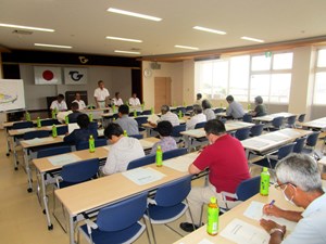 写真：広野駅東側の復興事業説明会開催の様子