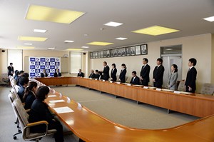 写真：3月28日広野町立学校教職員合同離任式
