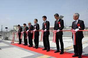 写真：3月29日広野駅東口広場完成式