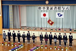写真：3月23日広野小学校修・卒業証書授与式