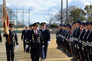 写真：1月14日広野町消防団・婦人消防隊出初式・パレード