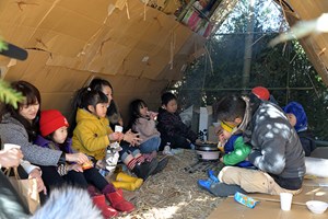 写真：1月7日「とり小屋」の様子