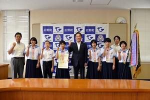 写真：7月27日全国大会・東北大会への出場決定報告