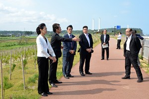 写真：7月21日町内視察の様子