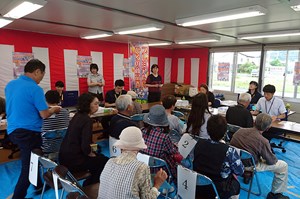 写真：7月1日広野町プレミアム付き商品券発売開始の様子