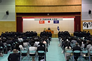 写真：4月10日ふたば未来学園高校入学式