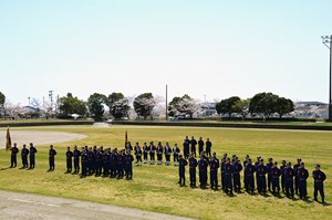 写真：4月16日広野町消防団・婦人消防隊春季検閲式