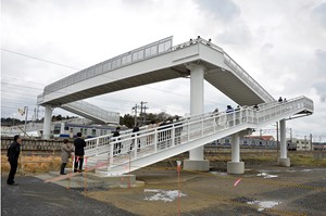 写真：4月1日「未来のかけ橋」開通式