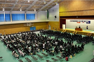 写真：4月9日ふたば未来学園高校入学式