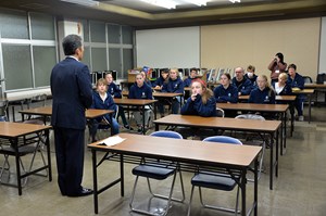 写真：4月17日ニュージーランドの生徒が広野町役場を訪れた様子