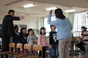 写真：広野小学校就学時健康診断の様子