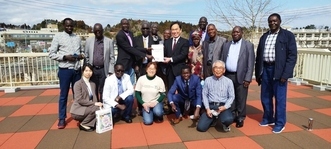 南スーダンの行政官らが広野町を訪問