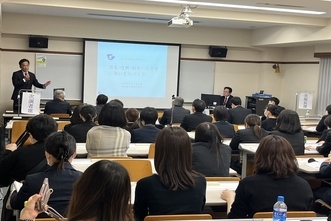 福島学院大学で町長講演会を開催