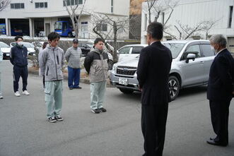 能登半島地震に係る富山県氷見市への職員派遣出発式