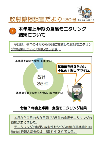 放射線相談室だより　令和7年10月17日号